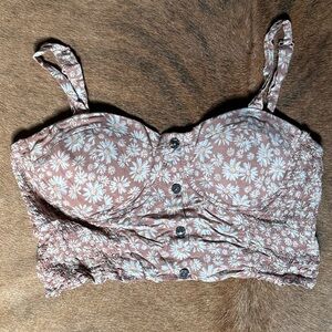 Daisy print crop top XL